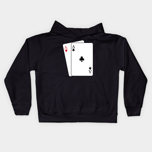 Cards Kids Hoodie by Manbex